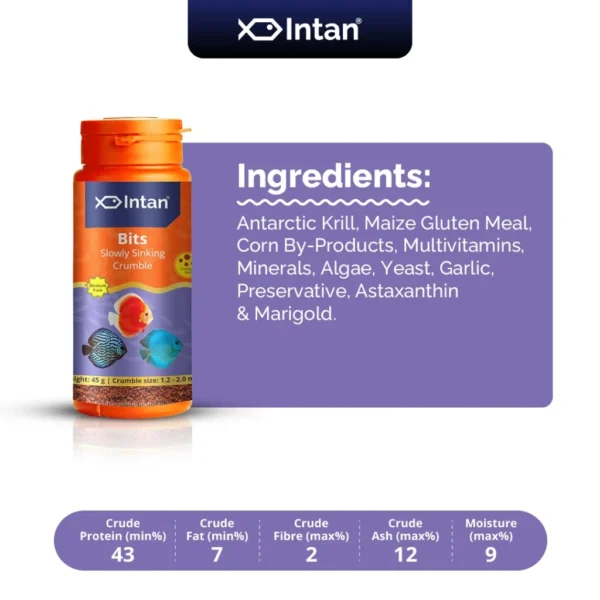 my-11134207-7rase-m1s08fjsshlz3b.webp Intan Bits 🐠 Player Choice For Fish Like Discus, Danios, Barbs & Rainbow Premium Fish Food 120g