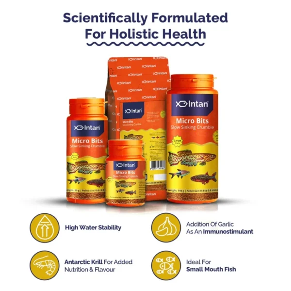 my-11134207-7rasg-m1s383sqddlz95.webp Intan - Micro Bits 🐠 Player Choice For Fish Like Killifish, Tetras, Rasboras & Danios | Premium Fish Food 140g