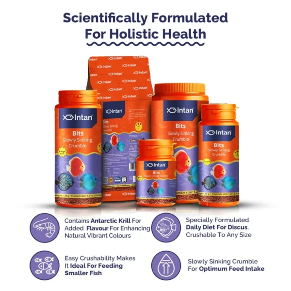 my-11134207-7rasi-m1s08fjstwqy77.webp Intan Bits 🐠 Player Choice For Fish Like Discus, Danios, Barbs & Rainbow Premium Fish Food 120g